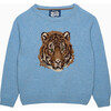 Tiger Jumper, Blue - Sweatshirts - 1 - thumbnail