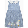 Floral Ditsy Duck Dress, Blue - Dresses - 1 - thumbnail