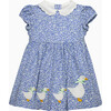 Baby Floral Ditsy Duck Dress, Blue - Dresses - 1 - thumbnail
