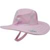 UPF 50+ Summer Splash Swim Hat, Bubble Gum Sparkle - Hats - 1 - thumbnail