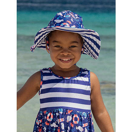 UPF 50+ Summer Splash Swim Hat, Seagull Shores