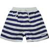 UPF 50+ Wesley Swim Trunks with Mesh Liner, Navy Cabana Stripe - Shorts - 1 - thumbnail