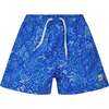 UPF 50+ Wesley Swim Trunks with Mesh Liner, Calypso Sea - Shorts - 1 - thumbnail