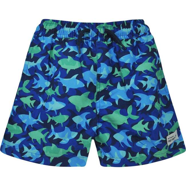 UPF 50+ Wesley Swim Trunks with Mesh Liner, Mako Reef