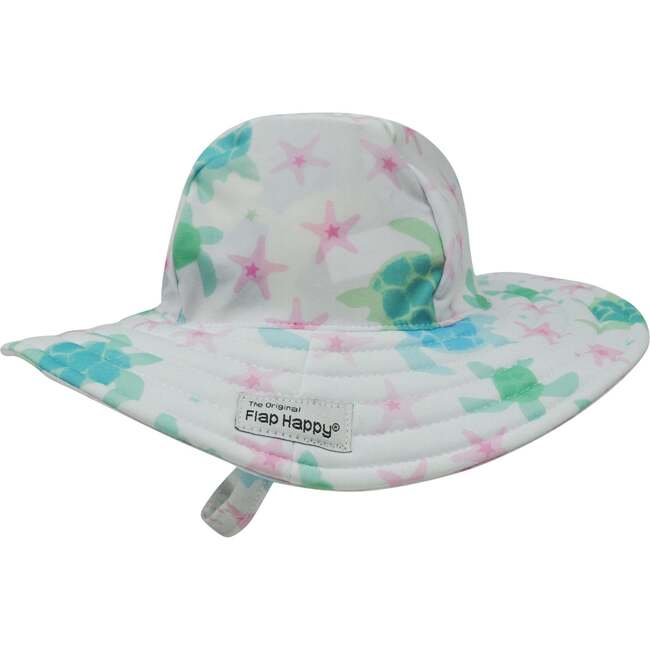 UPF 50+ Summer Splash Swim Hat, Starry Sea Turtle