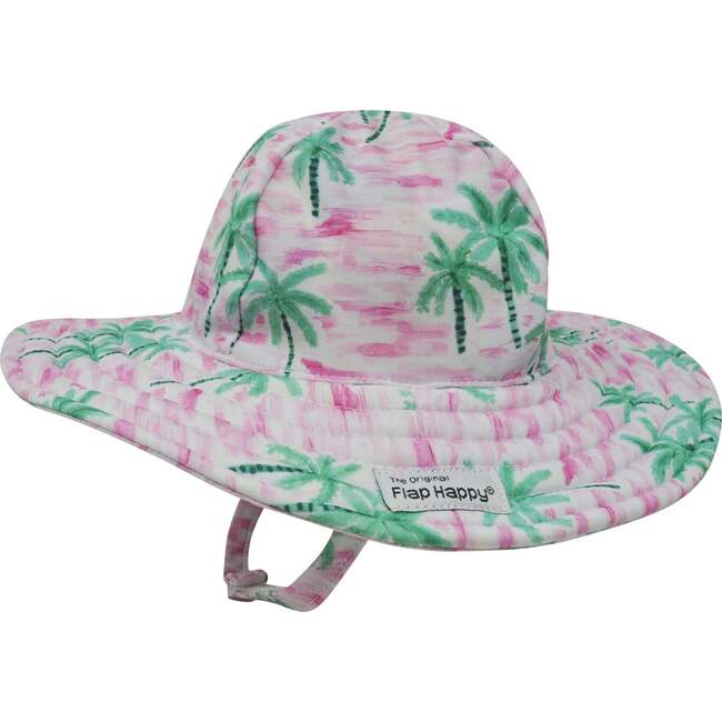 UPF 50+ Summer Splash Swim Hat, Arsty Palms Pink