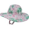 UPF 50+ Summer Splash Swim Hat, Arsty Palms Pink - Hats - 1 - thumbnail