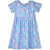 UPF 50+ Laya Short Sleeve Tee Dress, Sweet Surfboards - Dresses - 1 - thumbnail