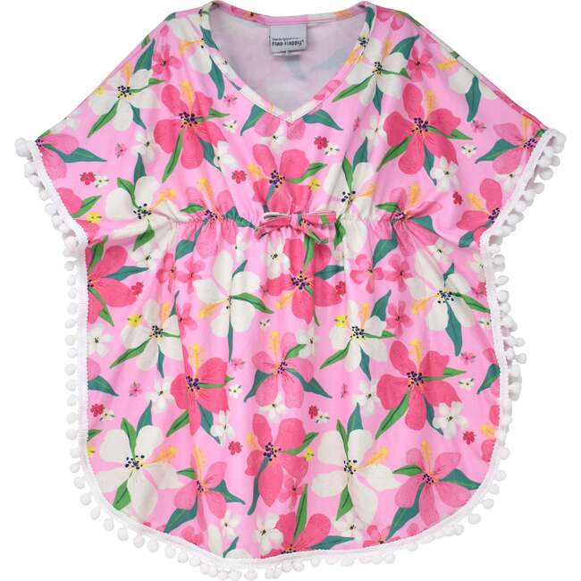 UPF 50+ Kaia Beach Swim Cover-Up, Hibiscus Dream