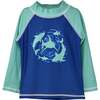 UPF 50+ Graphic Rash Guard Swim Top, Mako Reef - Rash Guards - 1 - thumbnail
