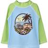 UPF 50+ Graphic Rash Guard Swim Top, Vintage Paradise - Rash Guards - 1 - thumbnail