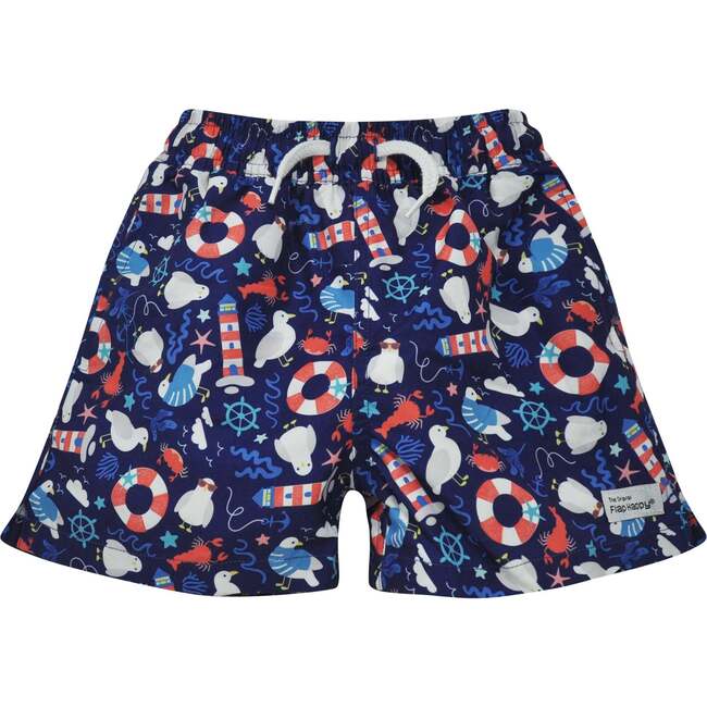 UPF 50+ Wesley Swim Trunks with Mesh Liner, Seagull Shores