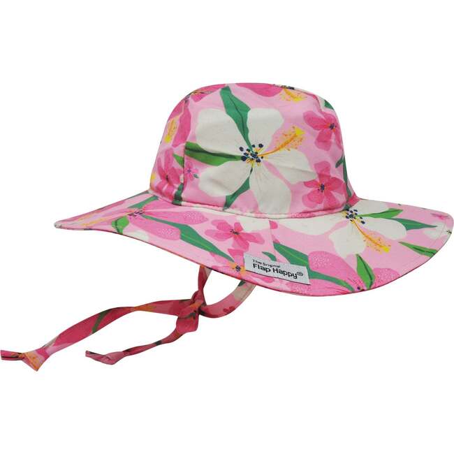 UPF 50+ Floppy Hat, Hibiscus Dream