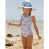 UPF 50+ Delaney Hip Ruffle Swimsuit, Starry Sea Turtle - One Pieces - 2