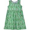 UPF 50+ Dahlia Sleeveless Tee Dress w/ Pockets, Tropical Fronds - Dresses - 1 - thumbnail