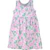 UPF 50+ Dahlia Sleeveless Tee Dress w/ Pockets, Artsy Palms Pink - Dresses - 1 - thumbnail