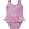UPF 50+  Stella Infant Ruffle Swimsuit, Pixie Scales Pink - One Pieces - 1 - thumbnail