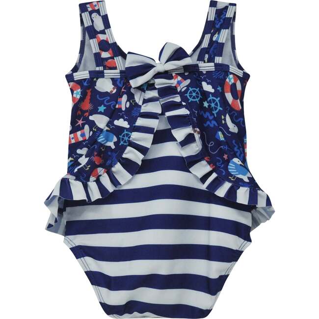 UPF 50+  Stella Infant Ruffle Swimsuit, Seagull Shores