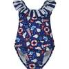 UPF 50+  Mindy Crossback Swimsuit, Seagull Shores - One Pieces - 1 - thumbnail