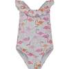 UPF 50+  Mindy Crossback Swimsuit, Flamingo Love - One Pieces - 1 - thumbnail