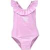 UPF 50+ Mindy Crossback Swimsuit, Bubble Gum Sparkle - One Pieces - 1 - thumbnail