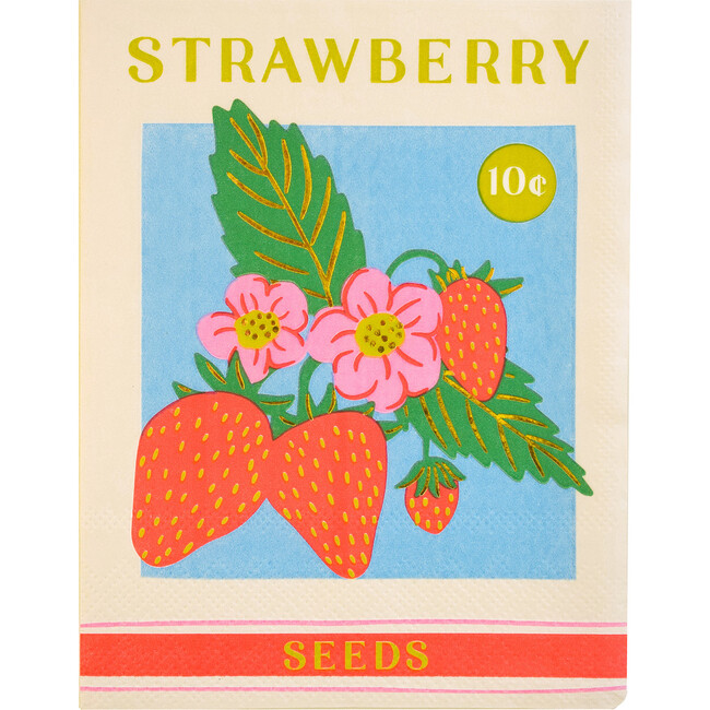 In Bloom Strawberry Seed Packet Large Napkins