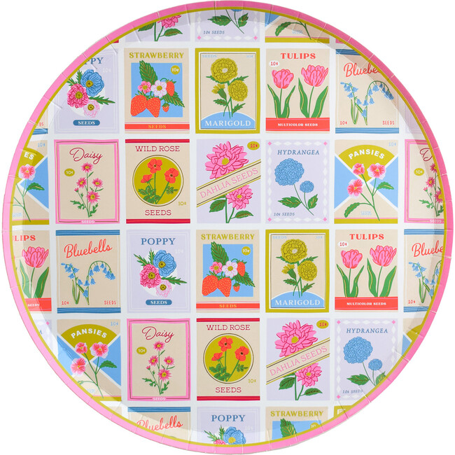 In Bloom Seed Packet Dinner Plates