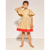 Es-Cape One's Notice Dress, Camel & Red Flag - Dresses - 1 - thumbnail