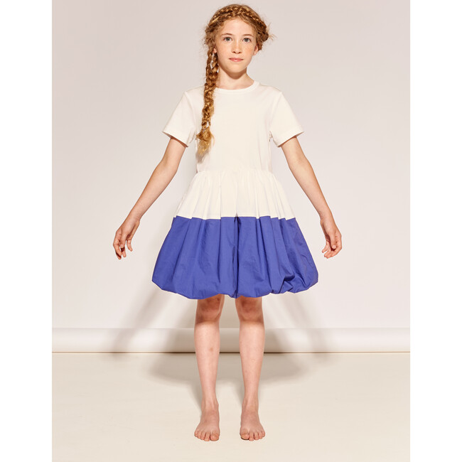 Balls In The Air Dress, Kefir & Majorelle Blue