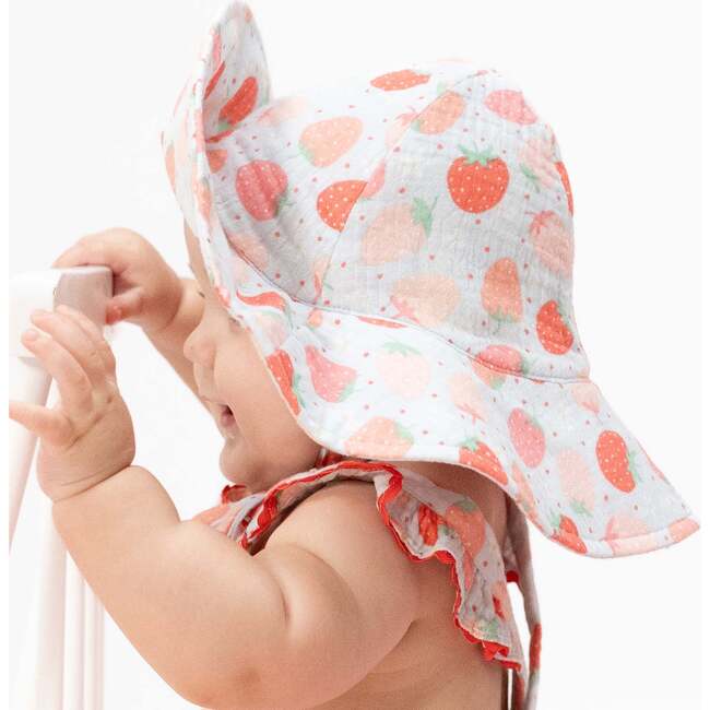 Strawberry Bliss - Wide Brim Sun Hat