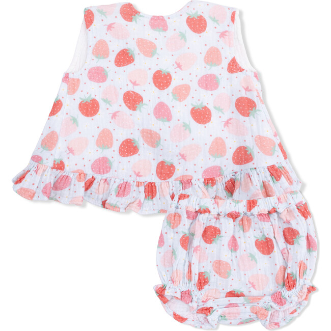 Strawberry Bliss - Ruffle Back Top & Bloomer