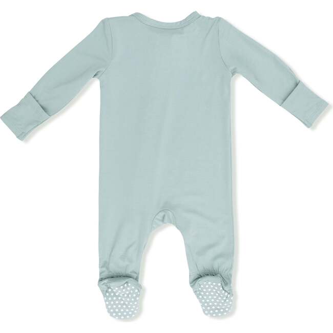 Solid Misty Blue - 2 Way Zipper Footie