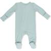 Solid Misty Blue - 2 Way Zipper Footie - Footie Pajamas - 2