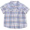 Western Boot Plaid - Short Sleeve Western Pearl Snap Shirt with Casual Short - Mixed Apparel Set - 2