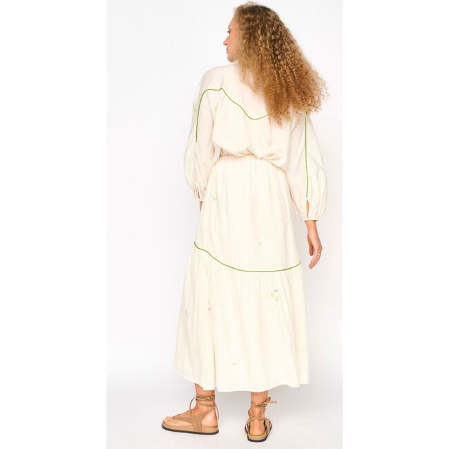 Brighton Skirt, Lime Jamdani - Skirts - 3