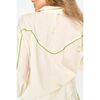Midland Top, Lime Jamdani - Blouses - 5