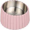 Ripple Ridge Slanted Concrete and Stainless Steel Bowl 16oz (2 Cups) Pet Feeder, Pink - Pet Bowls & Feeders - 1 - thumbnail