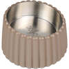 Ripple Ridge Slanted Concrete and Stainless Steel Bowl 16oz (2 Cups) Pet Feeder, Brown - Pet Bowls & Feeders - 1 - thumbnail