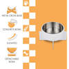 Intersecta Concrete and Stainless Steel Bowl 16oz (2 Cups) with Metal Stand Pet Feeder, White - Pet Bowls & Feeders - 4