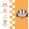 Intersecta Concrete and Stainless Steel Bowl 16oz (2 Cups) with Metal Stand Pet Feeder, Pink/Black - Pet Bowls & Feeders - 4 - thumbnail