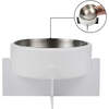 Intersecta Concrete and Stainless Steel Bowl 16oz (2 Cups) with Metal Stand Pet Feeder, White - Pet Bowls & Feeders - 6