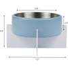 Intersecta Concrete and Stainless Steel Bowl 16oz (2 Cups) with Metal Stand Pet Feeder, Blue/White - Pet Bowls & Feeders - 5