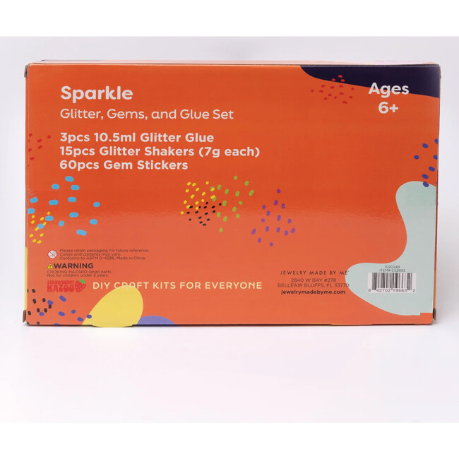 Strawberry Kazoo Sparkle Glitter, Glitter Glue, and Gem Sticker DIY Craft Kit - Craft Kits - 4