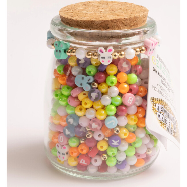 Easter Bunny Beads Multicolor DIY Letter Jar