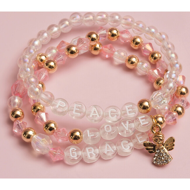 Pastel Pink Angel Charm DIY Letter Bead Jar