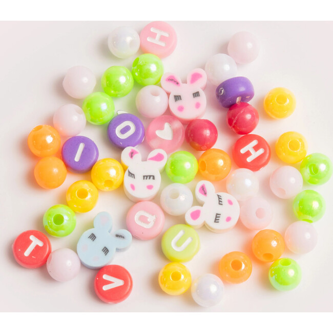 Easter Bunny Beads Multicolor DIY Letter Jar