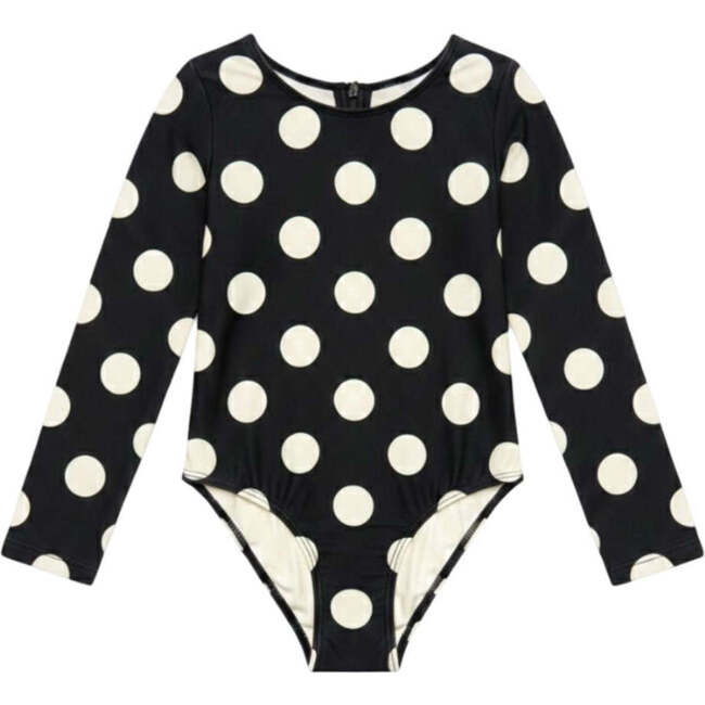 Mini Long Sleeve One-Piece, Polka Dot