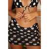 Ruched Micro Skirt, Polka Dot - Skirts - 1 - thumbnail