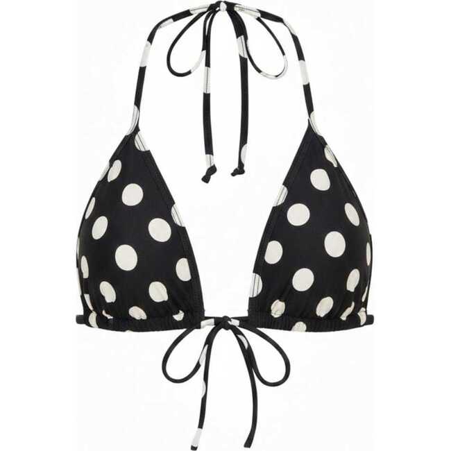 Binded Emma (Zig-Zag Stitch) Bikini Top, Polka Dot