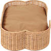 Scallop Tropical Handwoven Water Hyacinth Pet Bed with Machine Washable Cushion, Light Brown - Pet Beds - 8 - thumbnail
